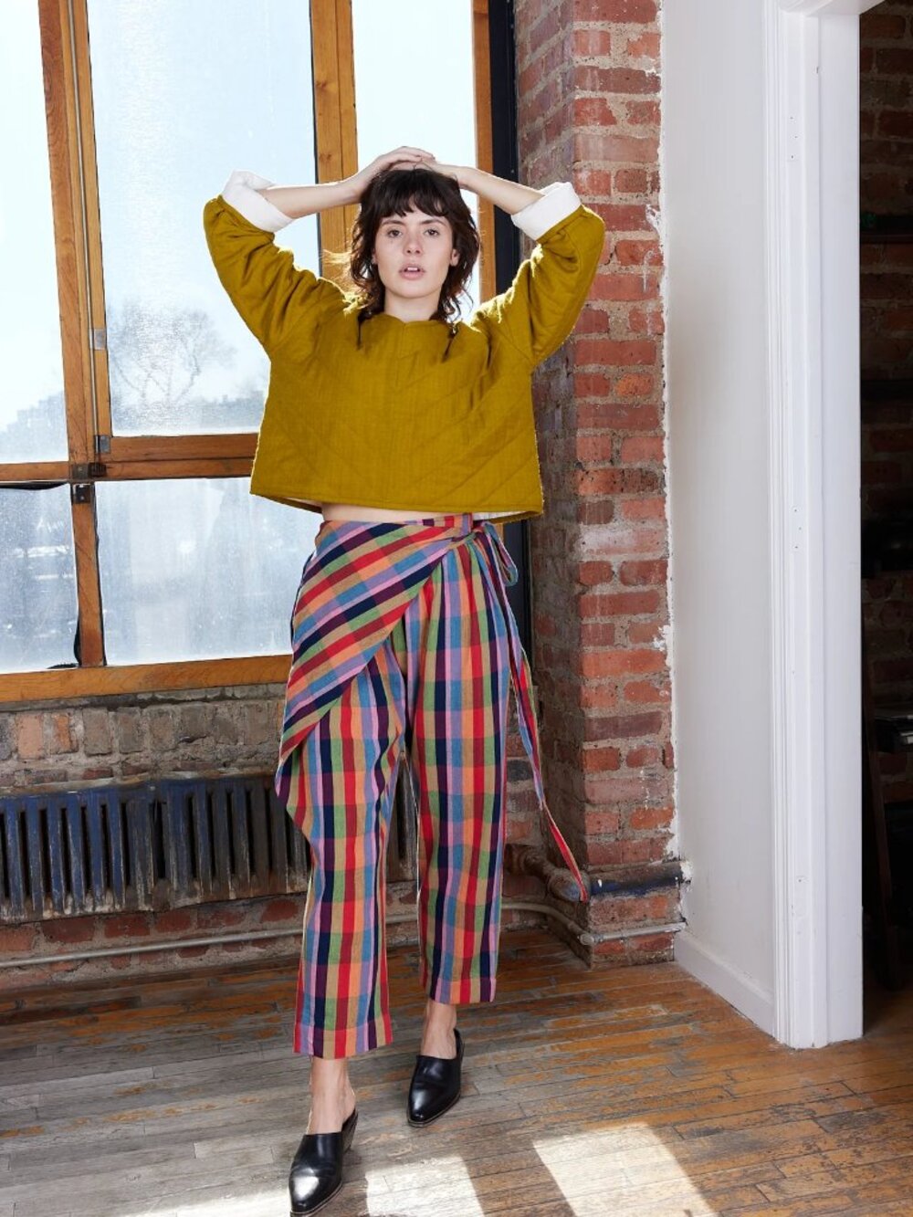 Rujuta Sheth VENUS PANTS | LOVEBIRD CHEX Size L - Picture 3 of 10
